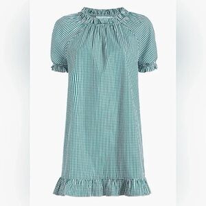 Hill House Home Katherine Nap Dress Emerald Gingham Mini Smocked Size L